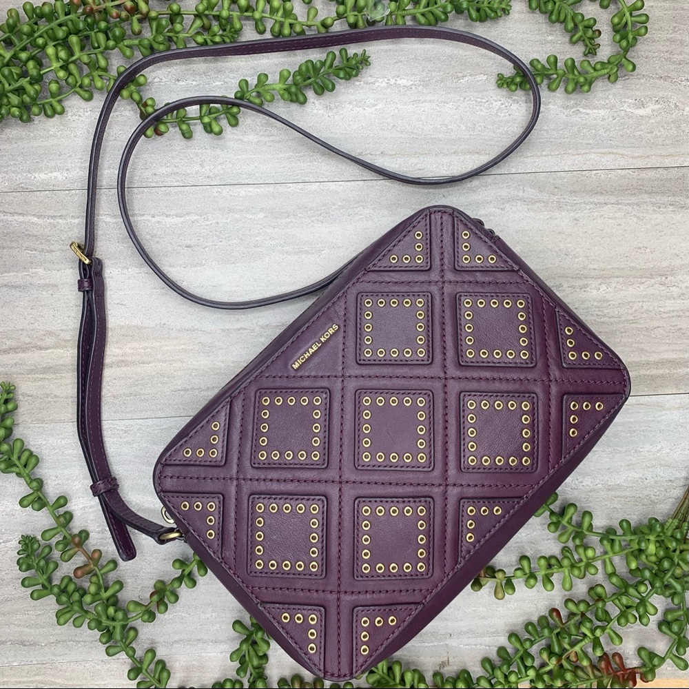 Michael Kors jet set - purple leather Diamond